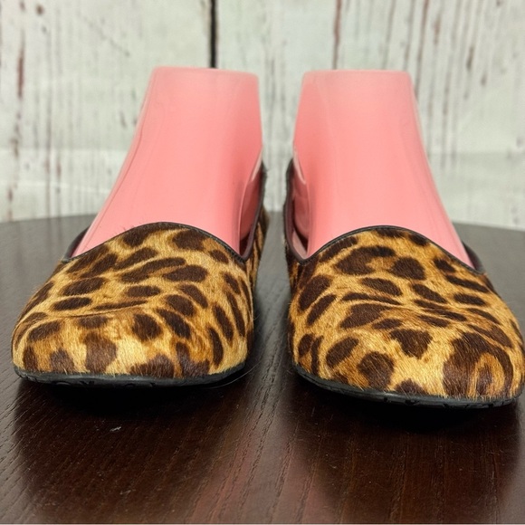 BRIGHTON pony hair Leopard Print Women's Ballet flats Silver accent on back 7.5 - Picture 9 of 17